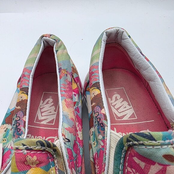 Vans x Disney Alice in Wonderland Womens Size 8.5 Slip On Shoes Cute Casual - Picture 9 of 13